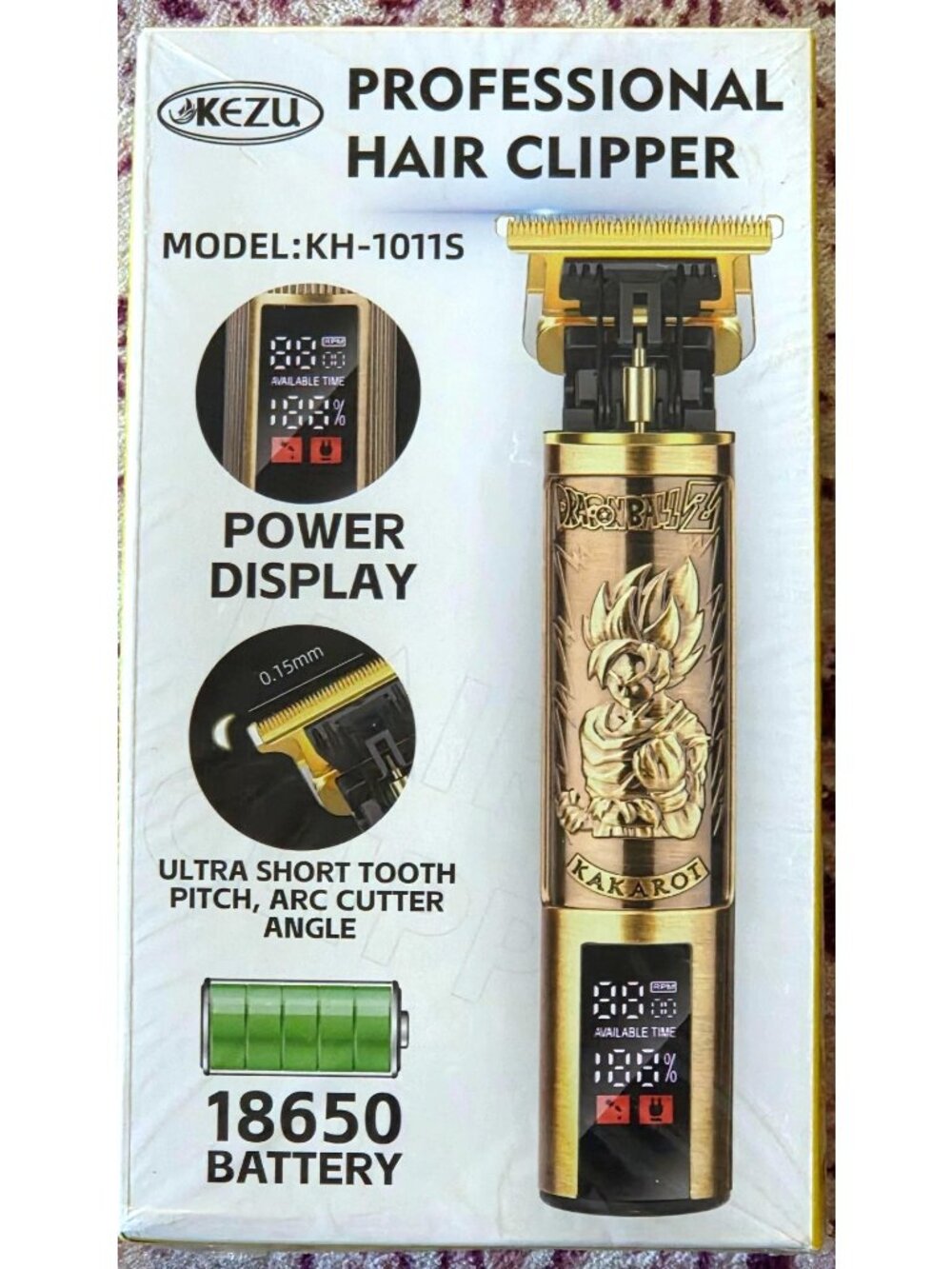 Kezu KH-1011S Pro Hair Clipper Kakarot DBZ Design NEW Box